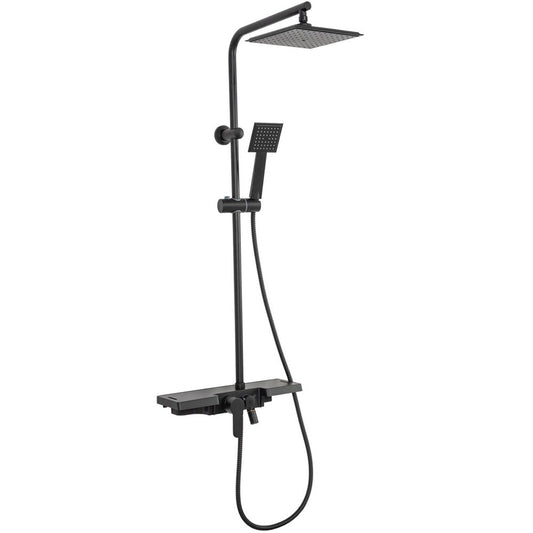 Rea Bravo Matte Black Shower Column