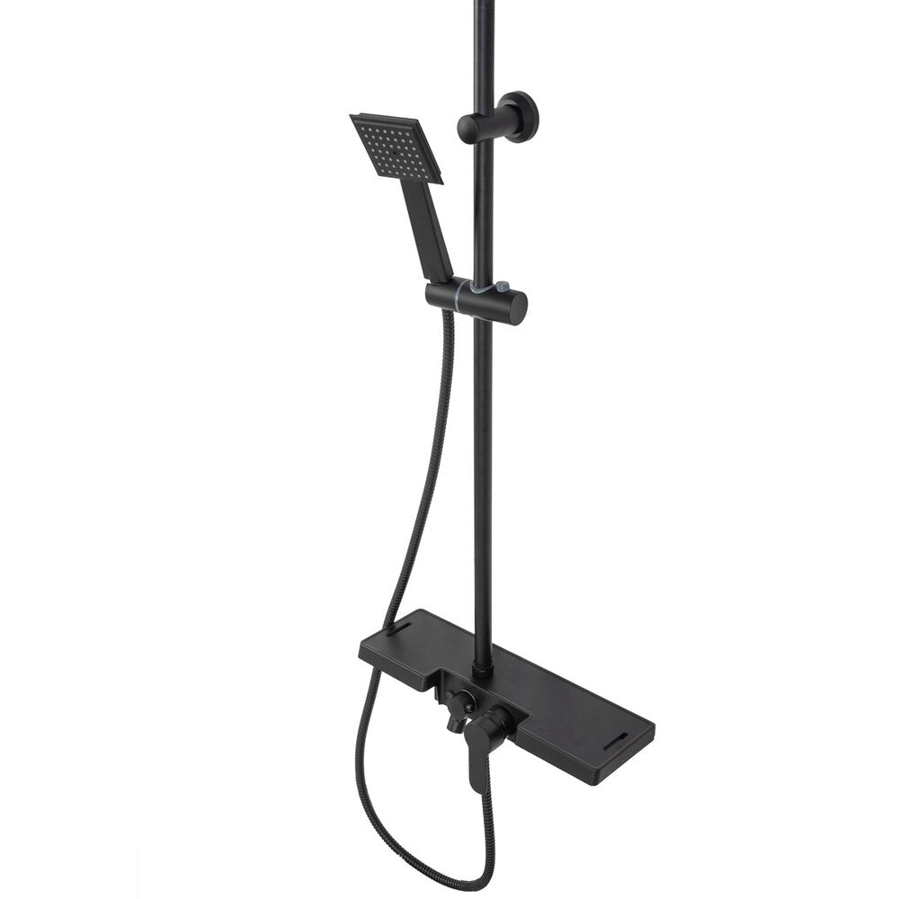 Rea Bravo Matte Black Shower Column