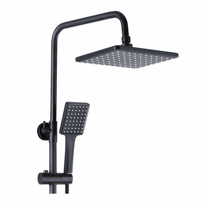 Rea Hass Matte Black Shower Column with Bathtub Spout