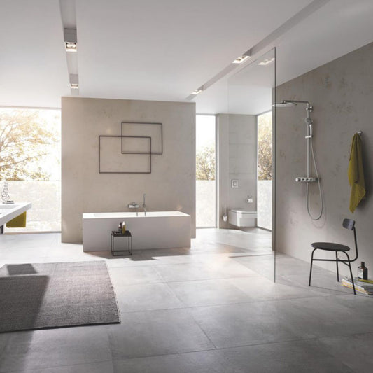 Grohe Euphoria SmartControl 310 Duo Thermostatic Shower Column in Brushed Supersteel