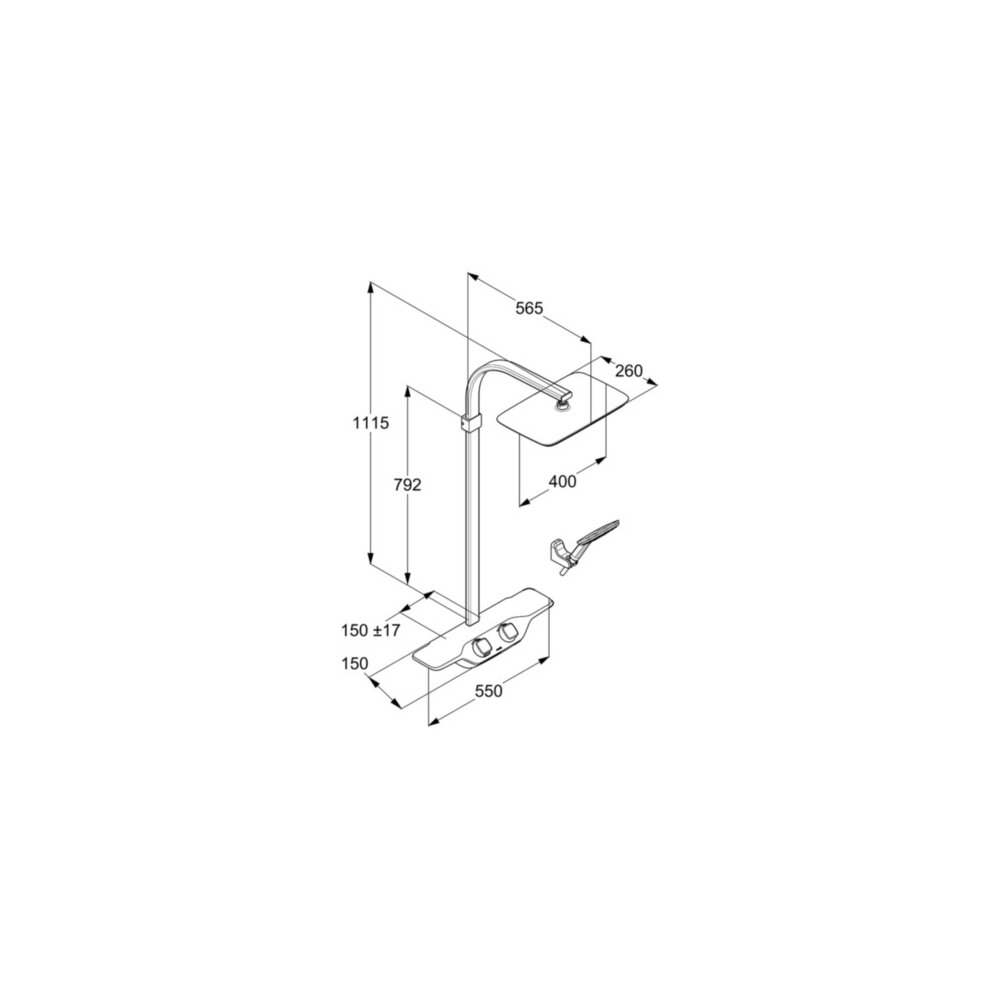 Kludi Cockpit Discovery Thermostatic Shower Column