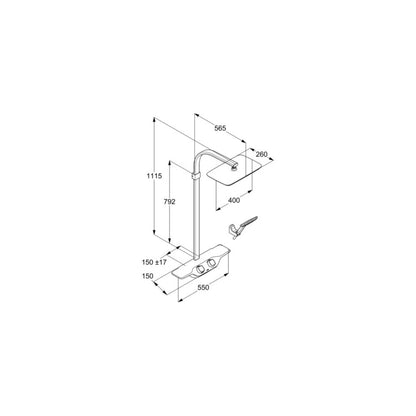 Kludi Cockpit Discovery Thermostatic Shower Column