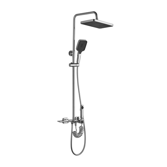 Rea Helix Thermostatic Shower Column in Glossy Chrome with Hand Shower