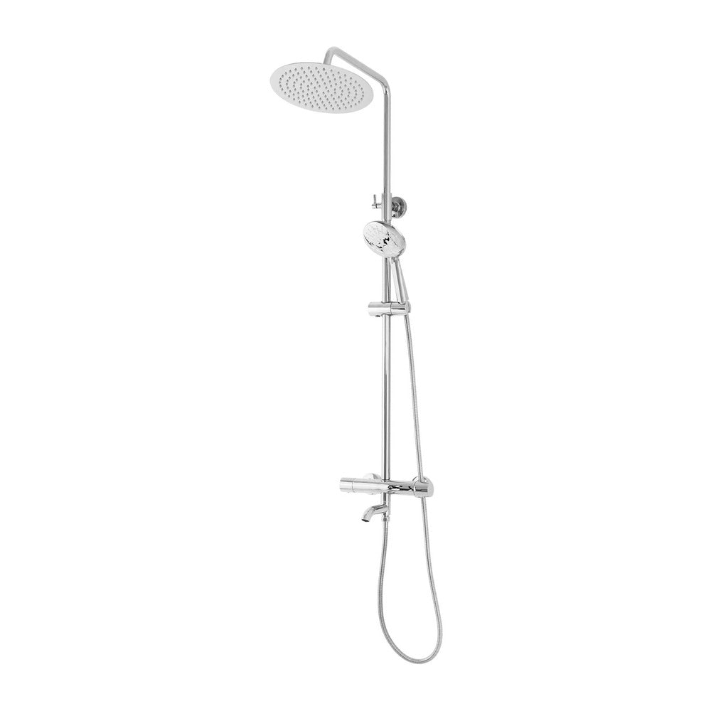 Rea Lungo Thermostatic Shower Column in Glossy Chrome