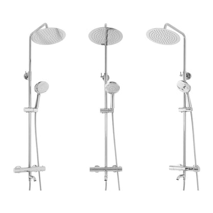 Rea Lungo Thermostatic Shower Column in Glossy Chrome