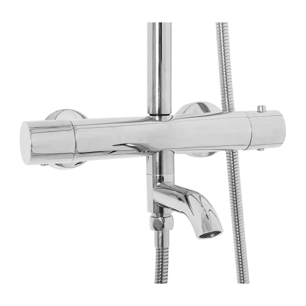 Rea Lungo Thermostatic Shower Column in Glossy Chrome