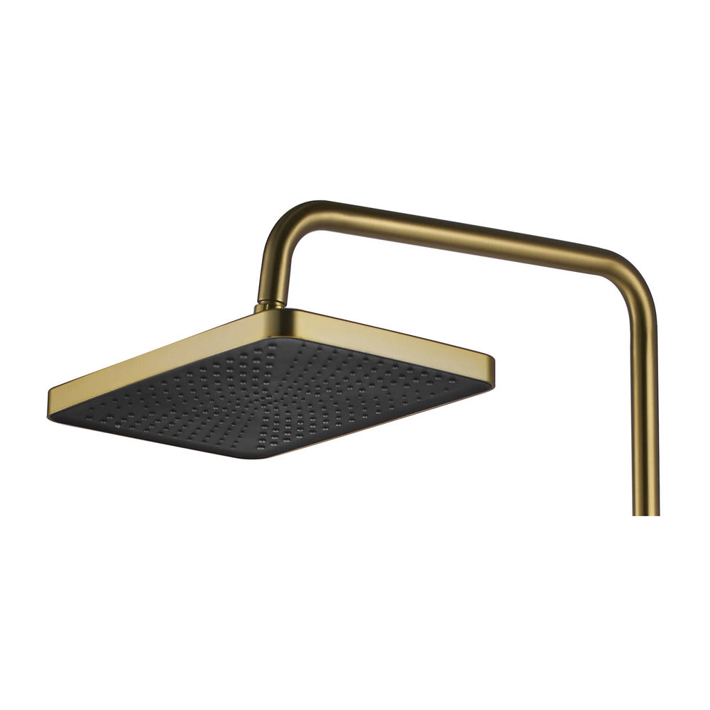 Rea Rob Thermostatic Shower Column in Brushed Gold with Hand Shower