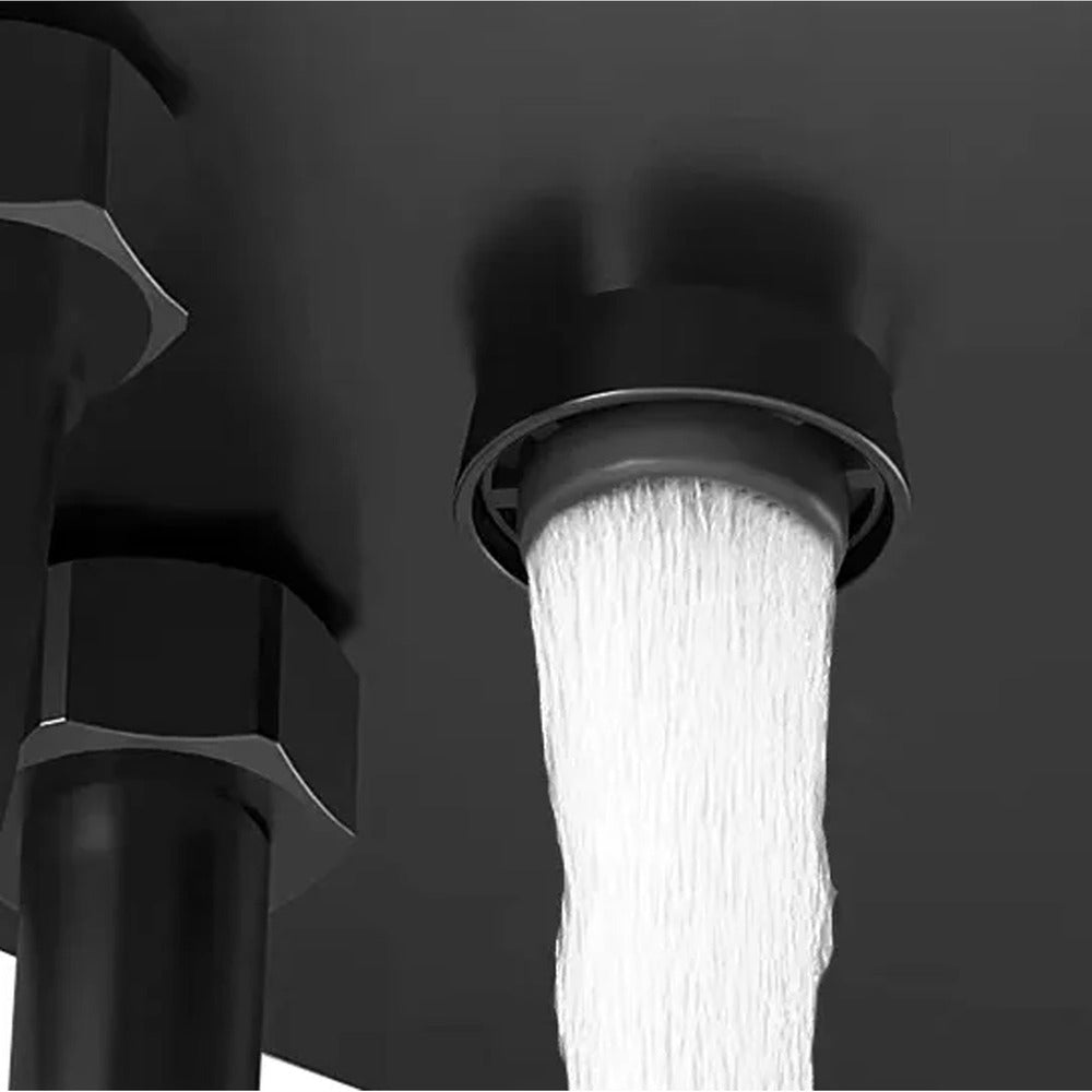 Rea Rob Thermostatic Shower Column in Brushed Gold with Hand Shower
