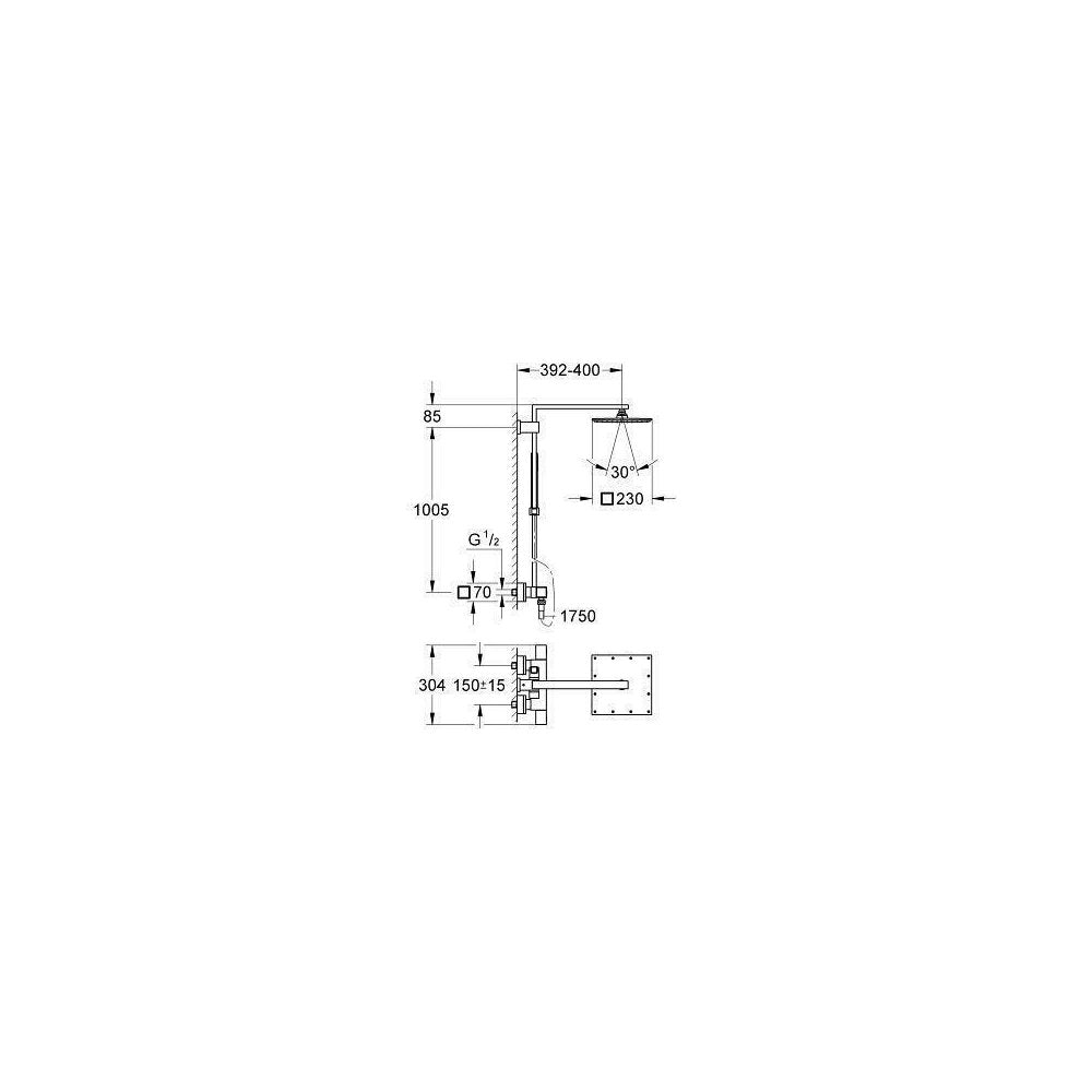 Grohe Euphoria Cube XXL 230 Thermostatic Shower Column