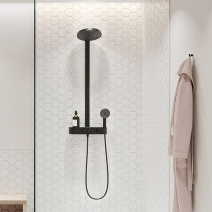 Hansgrohe Pulsify S 260 Matte Black Shower Column with ShowerTablet Select 400 Thermostat