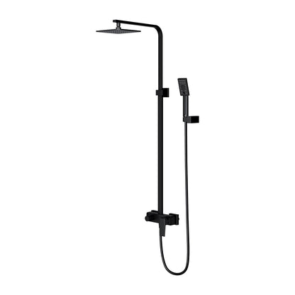 Omnires Parma Matte Black Shower Column with Dual Control