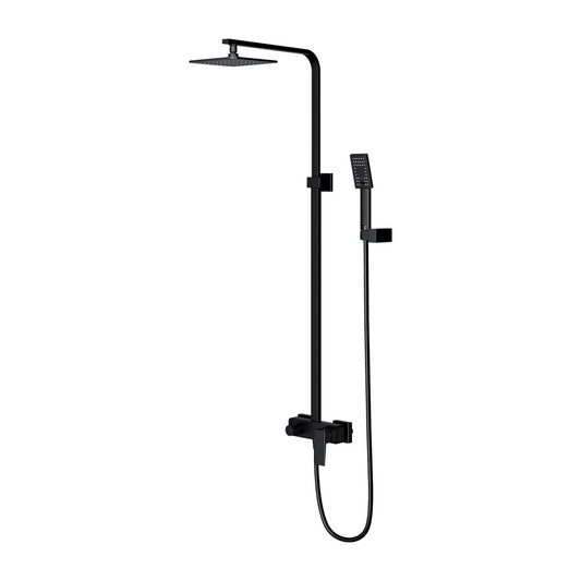 Omnires Parma Matte Black Shower Column with Dual Control