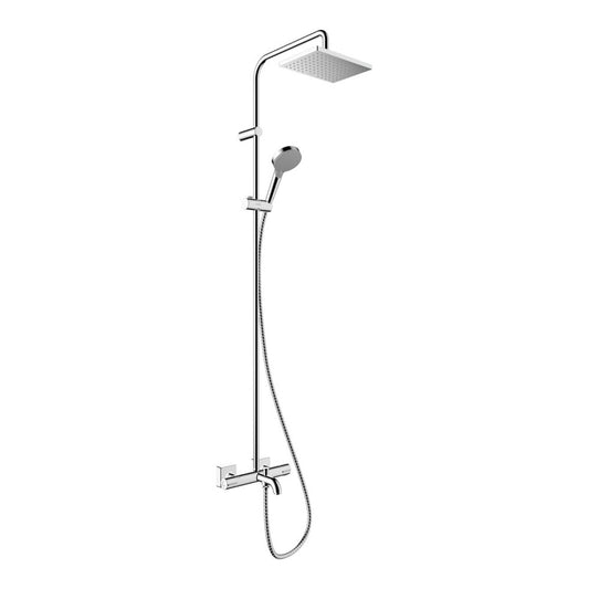 Hansgrohe Vernis Shape 230 Thermostatic Shower Column with Bathtub Spout and 2 Functions