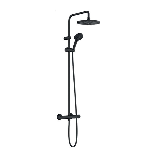 Hansgrohe Vernis Blend 240 S Matte Black Thermostatic Shower Column with 2 Functions