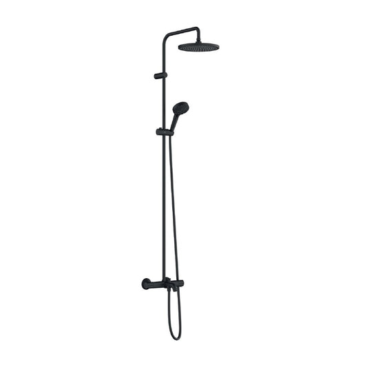 Hansgrohe Vernis Blend 240 Thermostatic Shower Column with Bath Spout in Matt Black