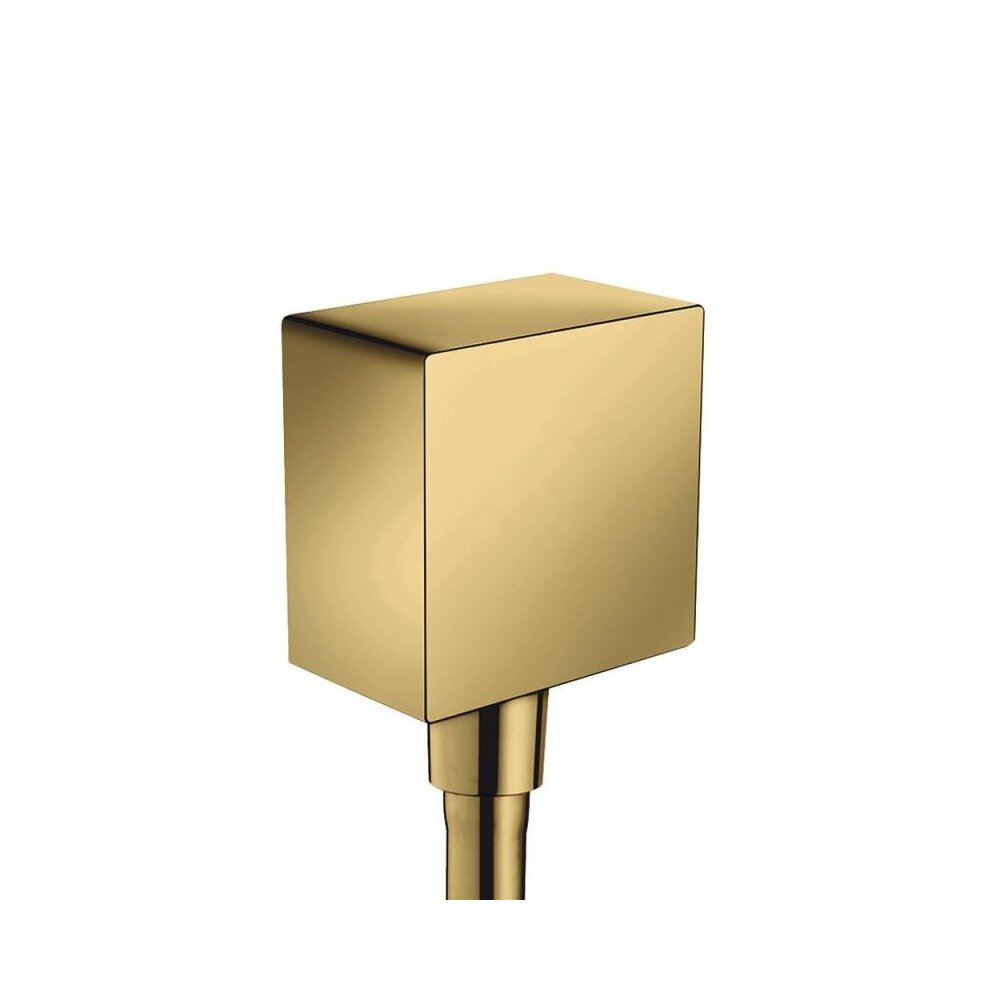 Hansgrohe FixFit Square Shower Connector in Glossy Gold