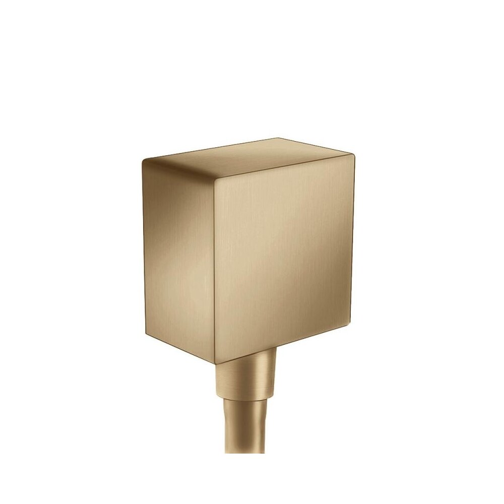 Hansgrohe FixFit Square Shower Connector in Brushed Bronze