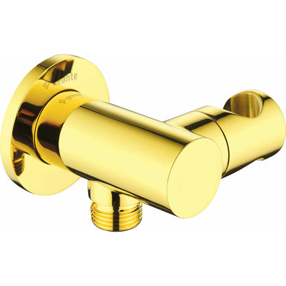 Deante Cascada Round Gold Hose Connector with Shower Holder