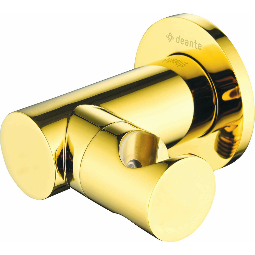 Deante Cascada Round Gold Hose Connector with Shower Holder