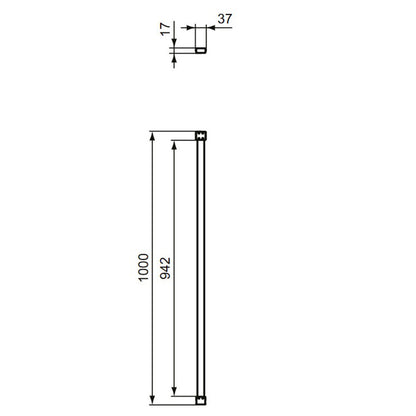 Дясна опорна конзола за душ 100см Ideal Standard Connect 2