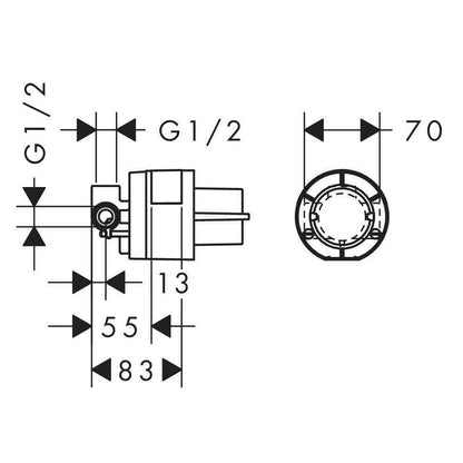 Hansgrohe Logis Concealed Body for Shower Faucet