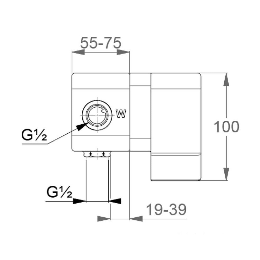 Built-in Body for Shower Faucet Kludi Pure&Easy