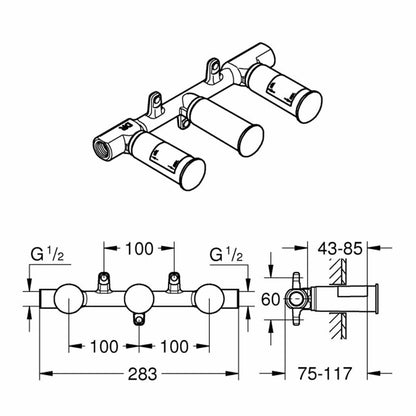 Built-in Body for Grohe Basin Taps