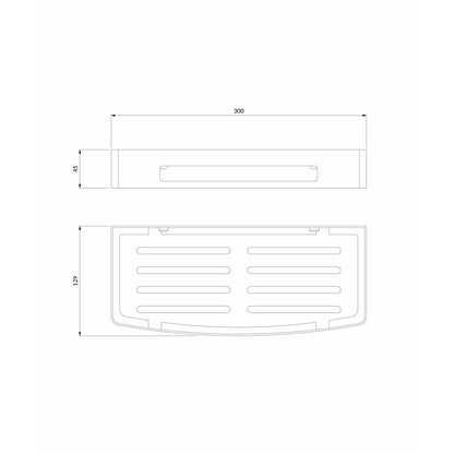 Omnires Uni Matte Black Shower Basket
