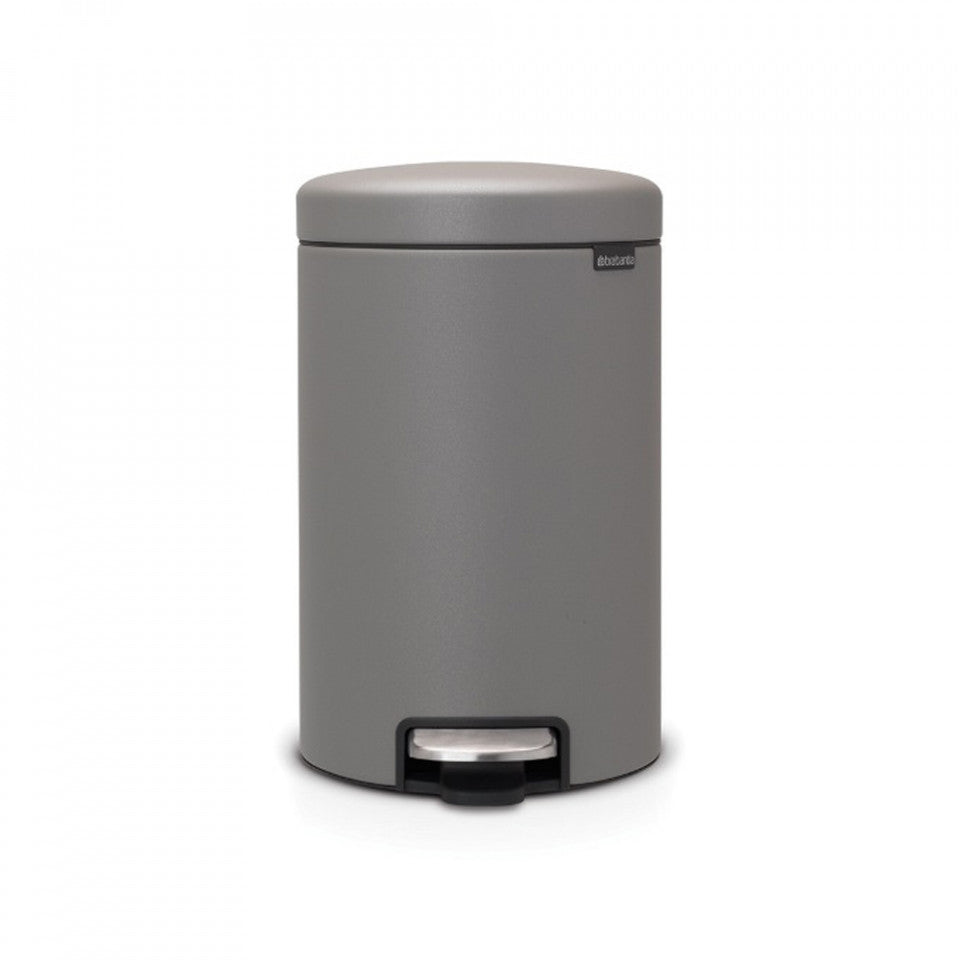 Кош за боклук с педалa Brabantia NewIcon 12L, Бетон Минерал Сив 1001090