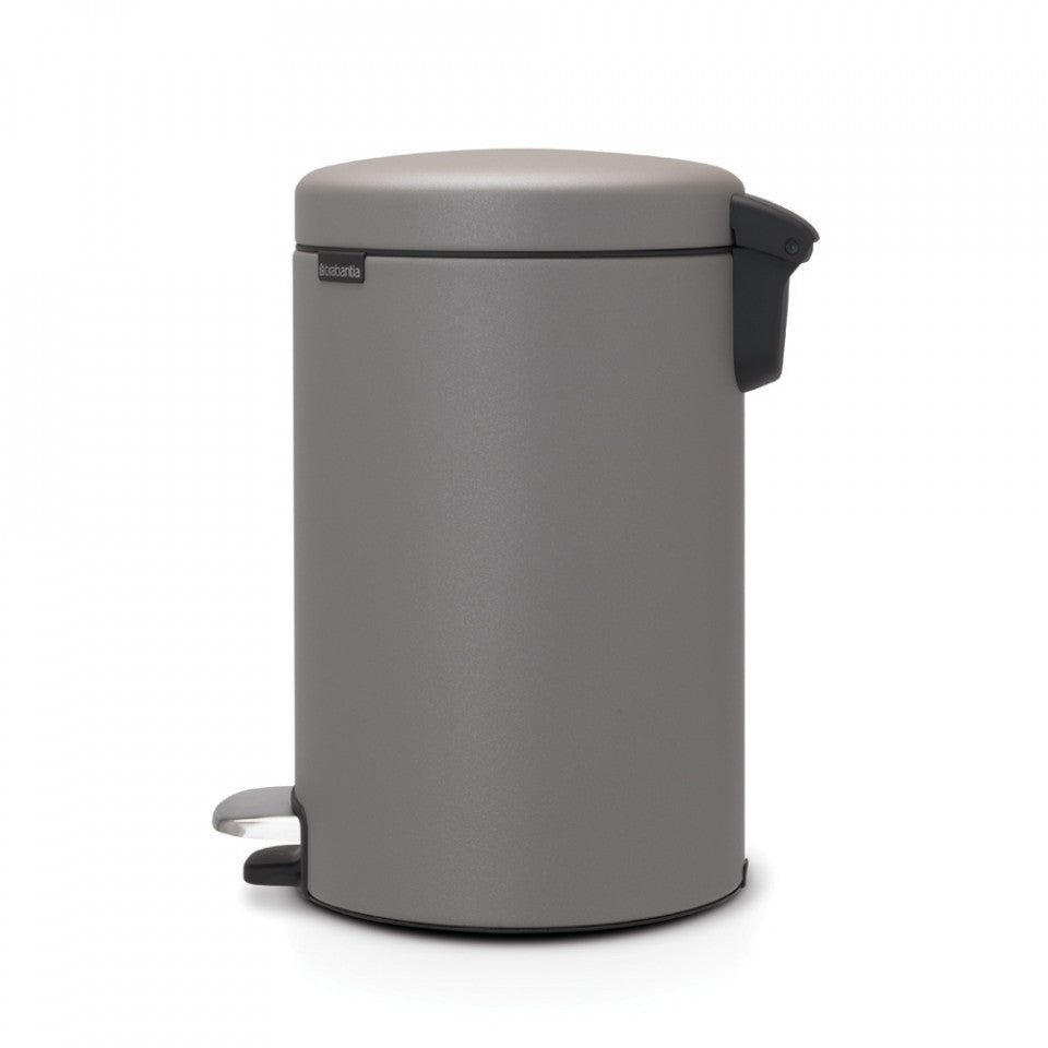 Кош за боклук с педалa Brabantia NewIcon 12L, Бетон Минерал Сив 1001090