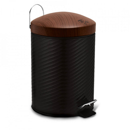 Кошче за боклук с педалa от неръждаема стомана 7L Ebony Rosewood Collection Berlinger Haus BH 6449