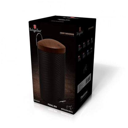 Кошче за боклук с педалa от неръждаема стомана 7L Ebony Rosewood Collection Berlinger Haus BH 6449