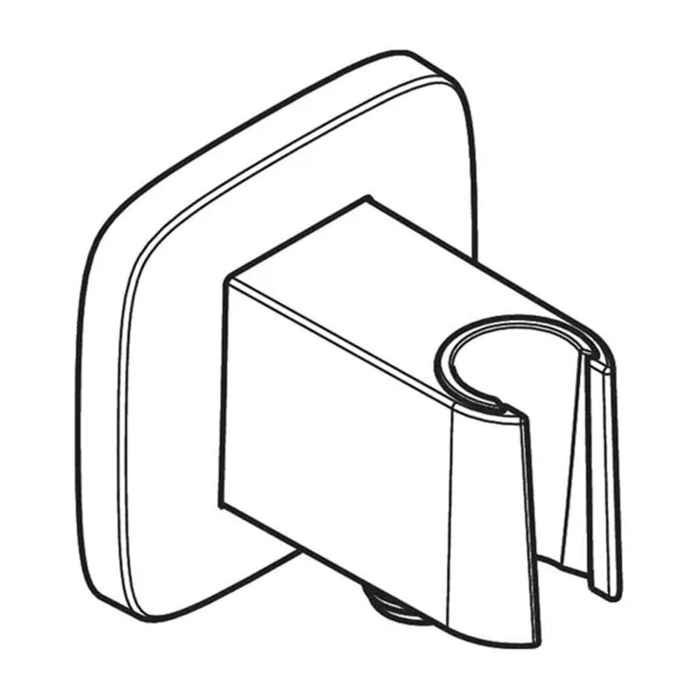Connector elbow shower brushed anthracite Hansgrohe FixFit with square hook