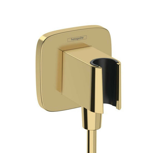 Connector elbow shower gold Hansgrohe FixFit with square hook