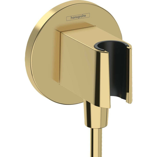 Connector elbow shower gold Hansgrohe FixFit with round hook