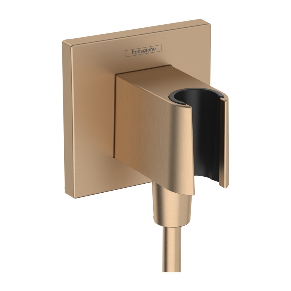 Shower Connector with Support for Hansgrohe Fixfit E Brushed Bronze