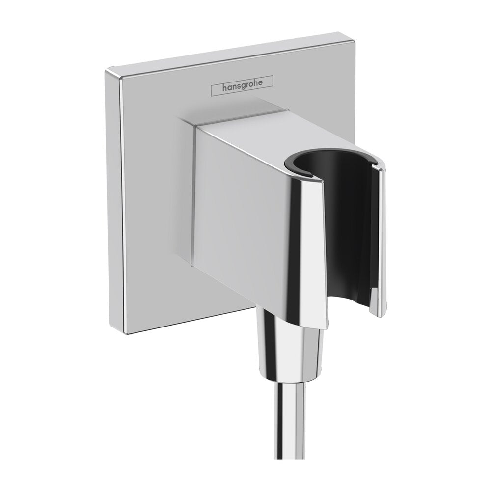 Кот конектор за душ с подложка за Hansgrohe Fixfit E хром гланц