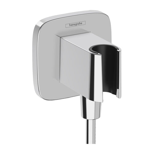Hansgrohe Fixfit Q Shower Connector with Chrome Support