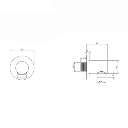 Изход за душ Villeroy&Boch Universal кръгъл хром гланц