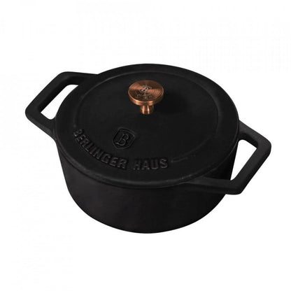 Съд с капак 12 см от емайлиран чугун Black Rose Collection Berlinger Haus BH 6490