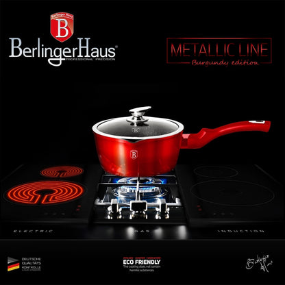 Тенджера с капак 16 cm Burgundy Metallic Line Berlinger Haus BH 1525N