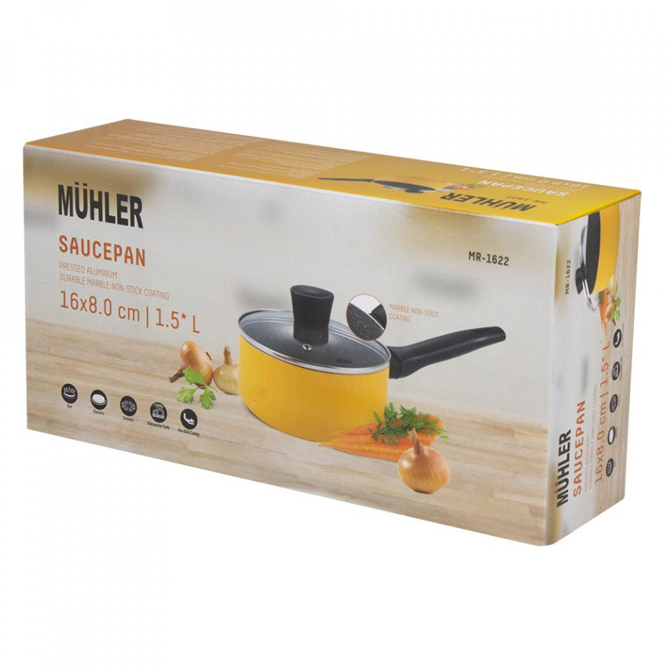 Тенджера с капак Muhler Ida MR-1622 16x8cm, 1.5L 1002745