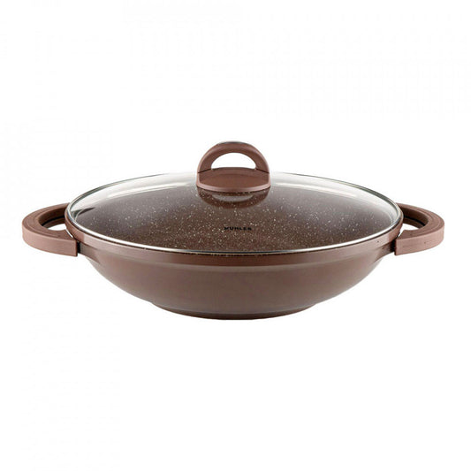 Тенджера с капак Muhler Mia MR-3285M 32x8,5cm, шоколадова 3,8L, от леян алуминий 1004660