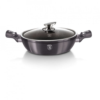 Ниска тенджера с капак Metallic Line Carbon Pro Edition BerlingerHaus BH 6897
