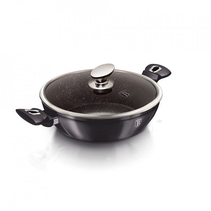 Ниска тенджера с капак Metallic Line Carbon Pro Edition BerlingerHaus BH 6897