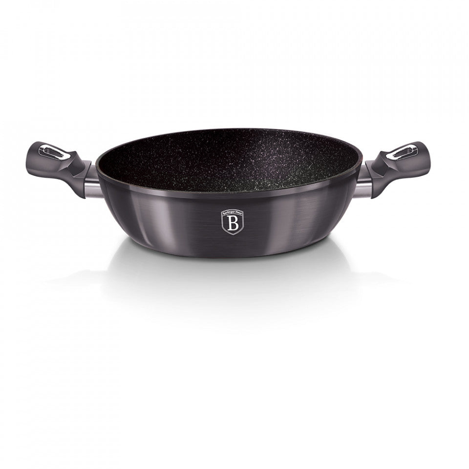 Ниска тенджера с капак Metallic Line Carbon Pro Edition BerlingerHaus BH 6897