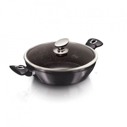 Ниска тенджера с капак Metallic Line Carbon Pro Edition BerlingerHaus BH 6899