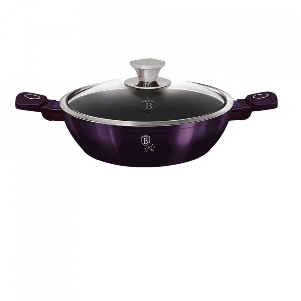Ниска тенджера с капак Purple Eclipse Collection BerlingerHaus BH 6631