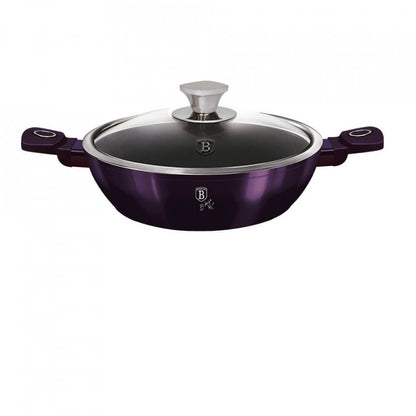Ниска тенджера с капак Purple Eclipse Collection BerlingerHaus BH 6631