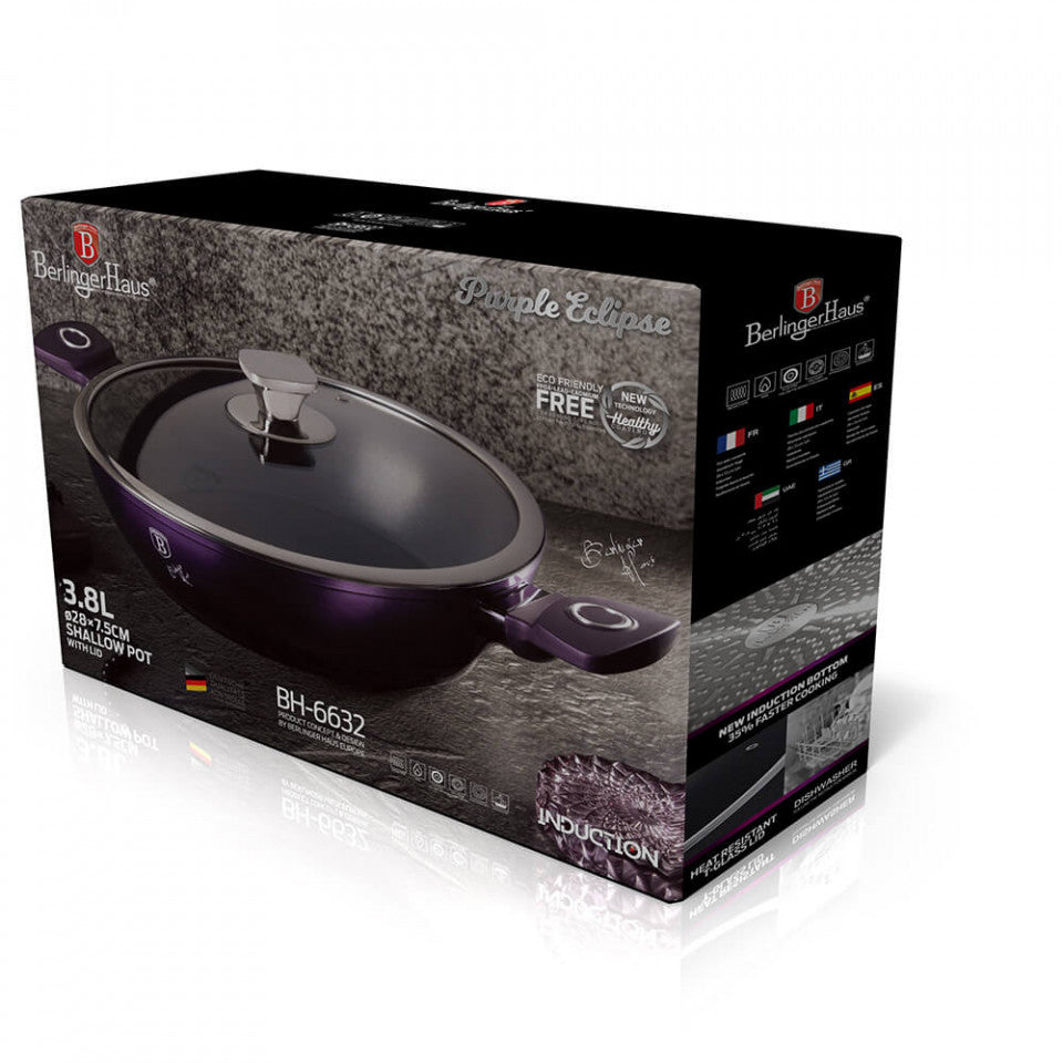 Нисък тиган с капак Purple Eclipse Collection BerlingerHaus BH 6632
